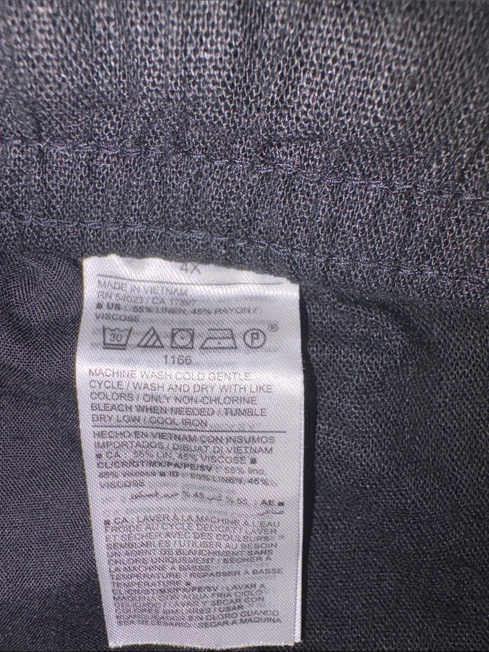 Old Navy Linen High-rise Black  Drawstring Shorts plus size 4X NWT! - Picture 13 of 13